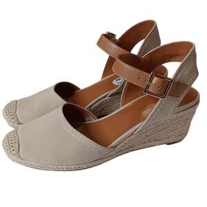 Current $89 Tommy Hilfiger Nilsa Closed Toe‎ Espadrille Wedge Sandals 9.5 Summer